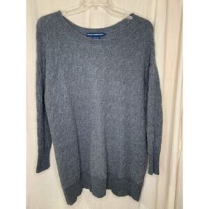 2000s Ralph Lauren Sport Wool Rabbit Hair Cable Knit Soft Old Money Sweater L